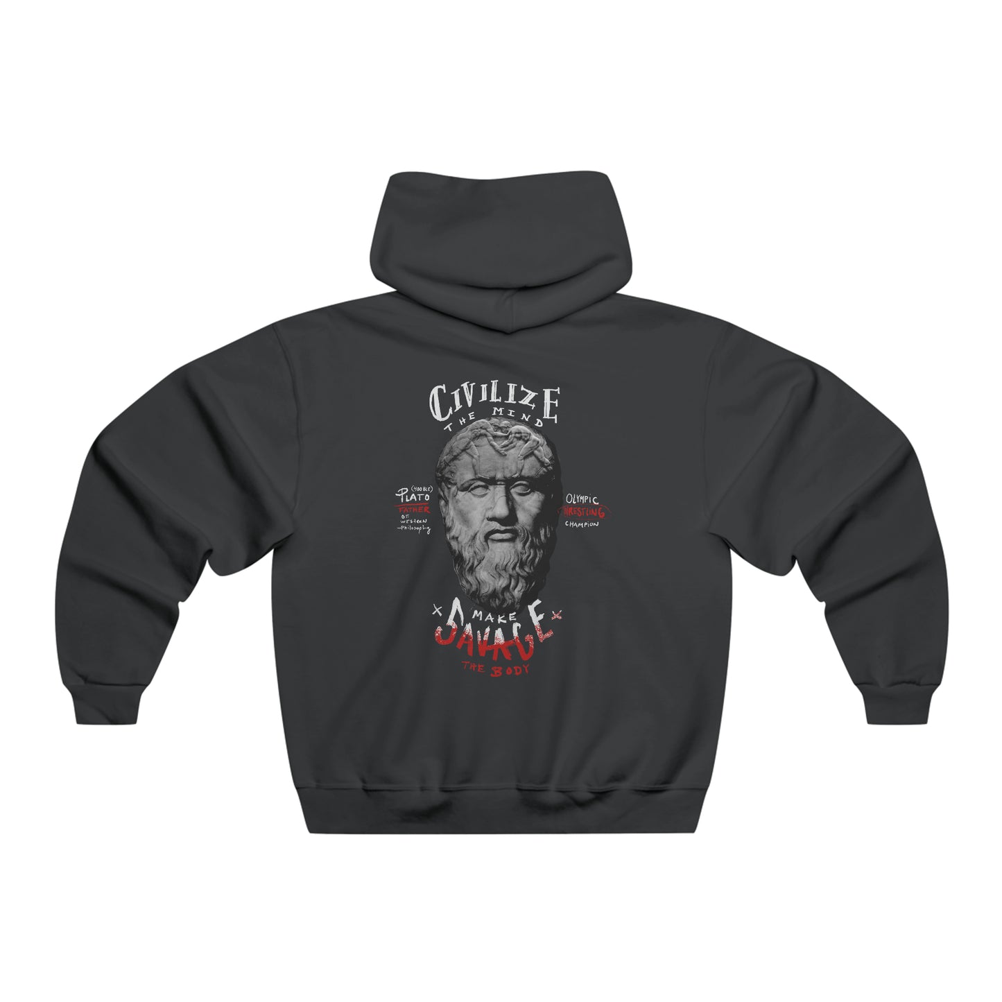 Civilized MIND, Savage BODY---Men's NUBLEND® Hooded Sweatshirt